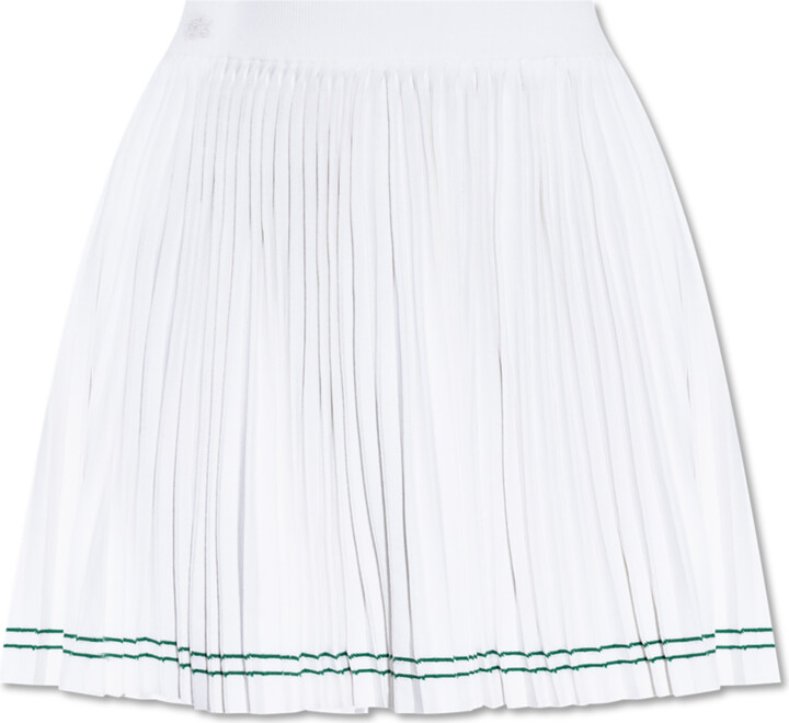 LACOSTE RUNWAY Pleated Skirt  - White