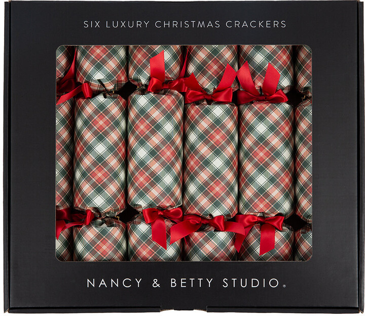 Nancy & Betty Traditional Tartan Christmas Cracker Set of 6