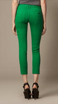 Thumbnail for your product : Burberry Belsize Hand-Sprayed Skinny Fit Cropped Jeans