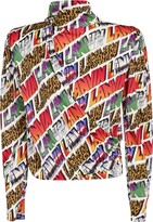Thumbnail for your product : Lanvin Logo Allover Printed High-Neck Top