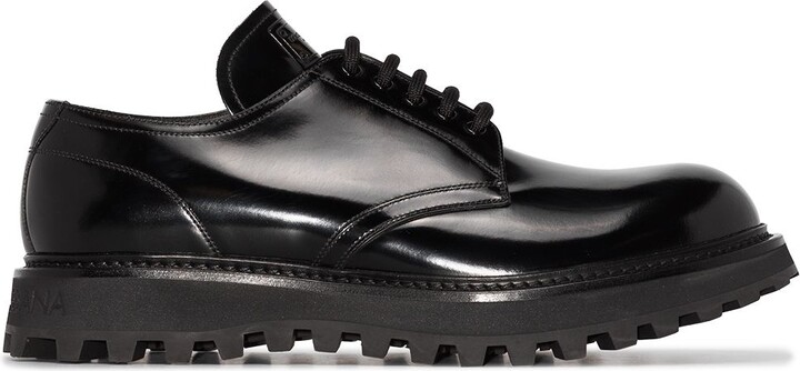 Dolce & Gabbana Bernini leather Derby shoes - ShopStyle