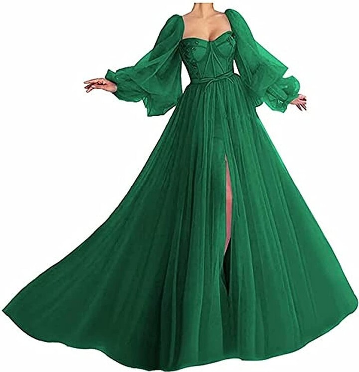 gown dress green