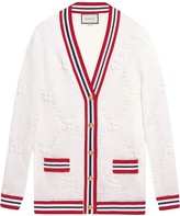 Thumbnail for your product : Gucci Sylvie Web knitted cardigan