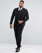 Thumbnail for your product : ASOS Design PLUS Slim Suit Pants In Black 100% Wool
