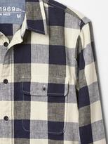 Thumbnail for your product : Gap Linen-cotton buffalo plaid shirt