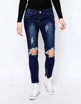 Thumbnail for your product : Glamorous Skinny Jeans With Ripped Knees