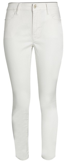 white coated jeans