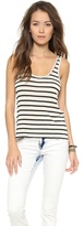 Thumbnail for your product : Feel The Piece Cropped Linen Stripe Sloan Tank