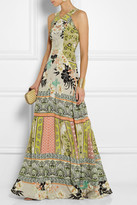 Thumbnail for your product : Etro Printed silk-crepe gown