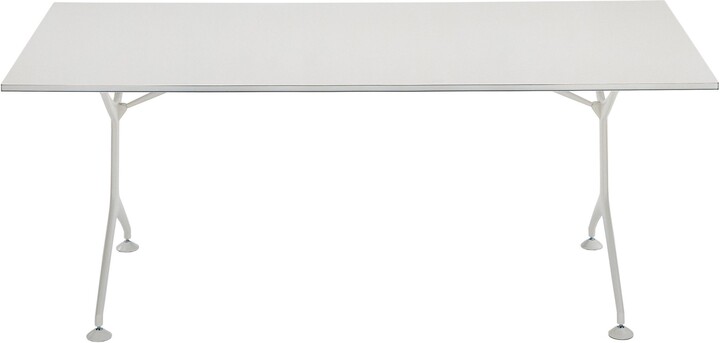 Alias Frametable 190f In White Top And Lacquered Aluminium Frame By Alberto Meda