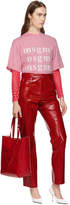 Thumbnail for your product : MSGM Red Vinyl Trousers