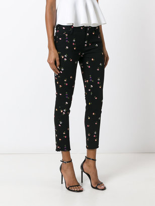 Ermanno Scervino floral embroidery cropped trousers