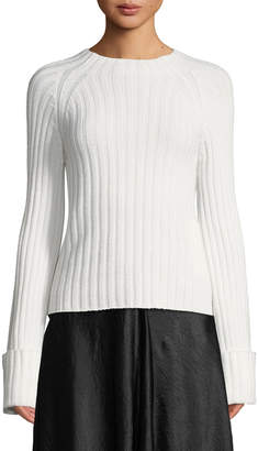 Vince Cuffed Mock-Neck Wool-Cashmere Sweater