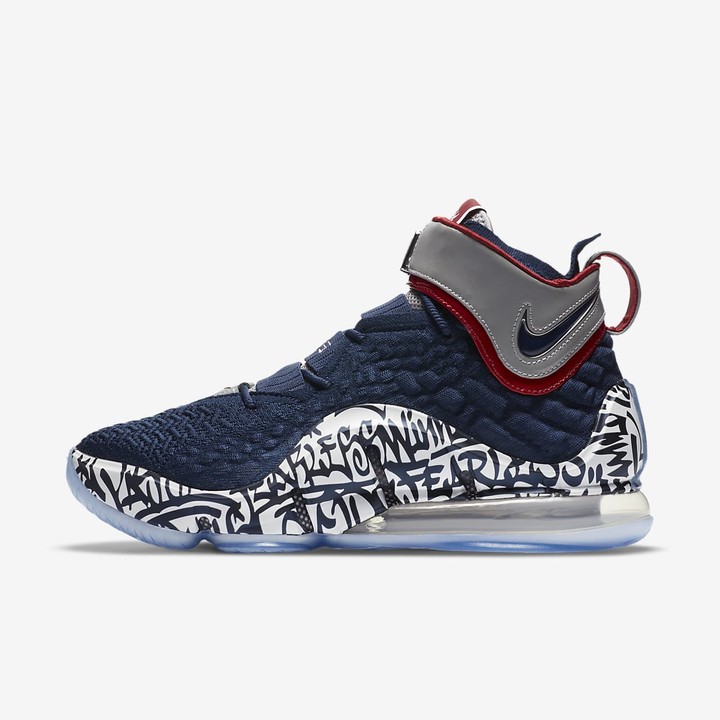 navy blue basketball sneakers