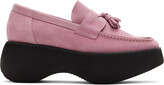 Thumbnail for your product : TheOpen Product Pink Suede Tassel Platform Loafers