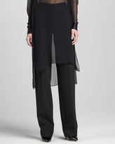 Thumbnail for your product : Adam Lippes Straight Wide-Leg Pants, Black