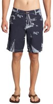 Thumbnail for your product : Tailor Vintage navy sailing print board short