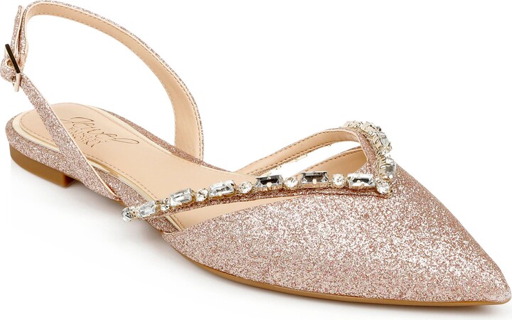 Gold Slingback Flats | Shop the world's largest collection of fashion |  ShopStyle