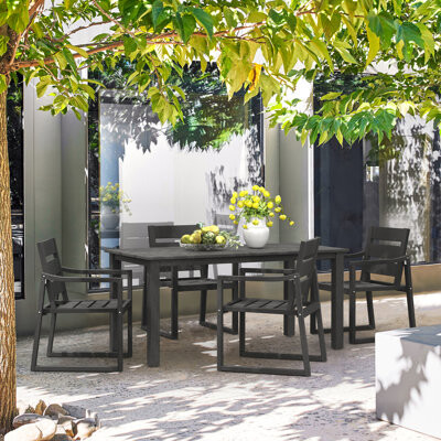 Ebern Designs Rectangular Outdoor Dining Set