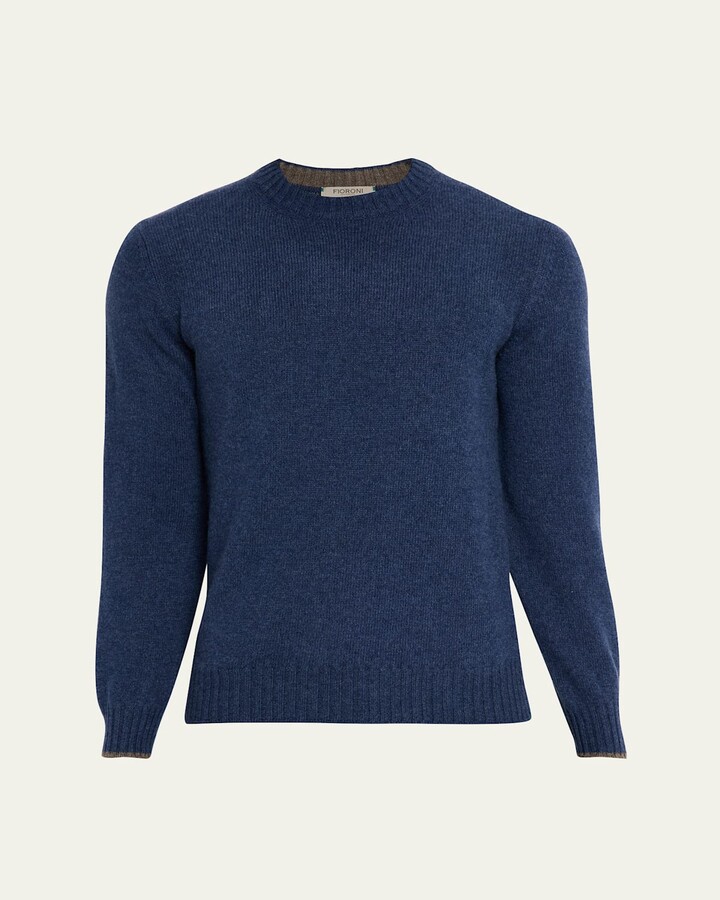 Fioroni Men's Cashmere Knit Crewneck Sweater