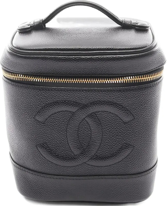 Chanel Pre Owned 2000-2002 CC caviar leather vanity bag