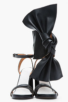 Thumbnail for your product : Maison Martin Margiela 7812 MAISON MARTIN MARGIELA Black leather asymmetric bow sandals