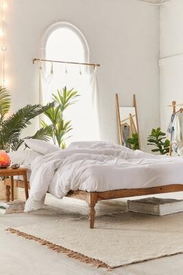 Urban Outfitters Boho King Bed Beige, Boho King Bed
