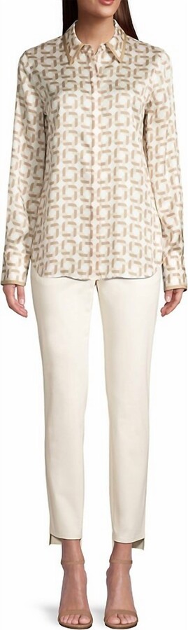 Lafayette 148 Manhattan Pant In Ecru