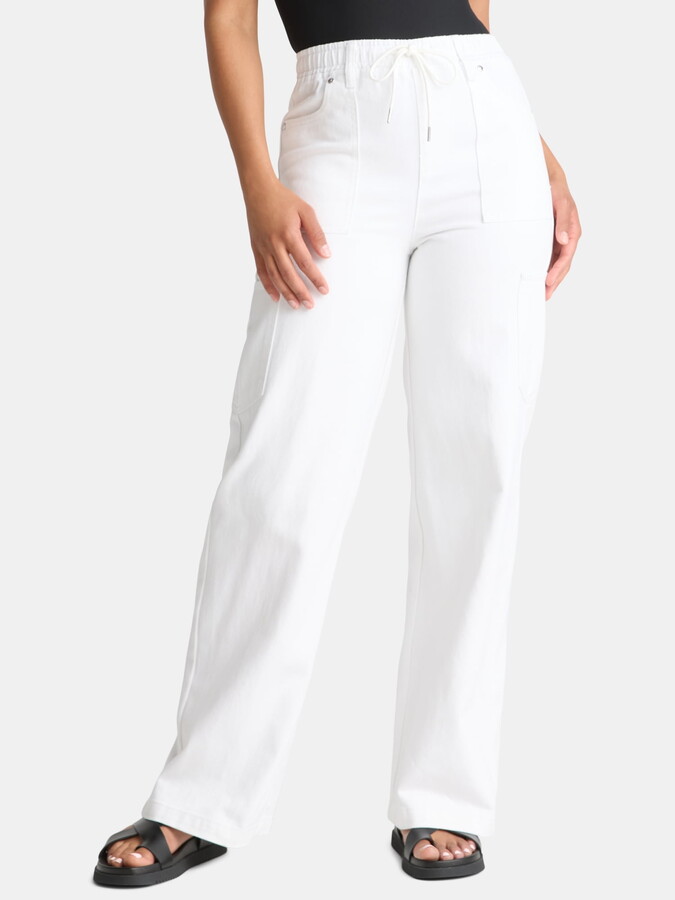 Madden NYC Women’s Drawstring Utility Jeans, 32” Inseam, Sizes XXS-2XL