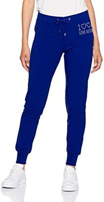 Moschino Women's Slim fit Trousers_Stretch Cotton Fleece Blue Y50