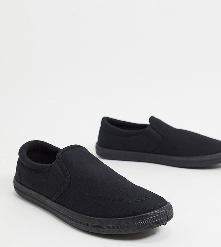 wide men's canvas loafers
