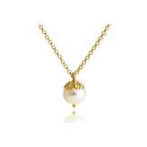 Thumbnail for your product : House of Fraser Jersey Pearl Emma kate gold pearl filigree pendant