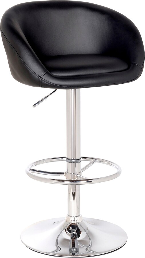 Dunelm Apollo Adjustable Height Swivel Bar Stool, Faux Leather Black ShopStyle