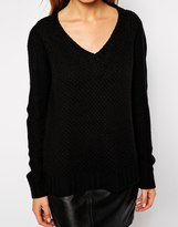 Thumbnail for your product : JDY J.D.Y V Neck Waffle Jumper