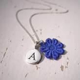 Thumbnail for your product : LaBelle et la Bete Personalised Lace Initial Silver Necklace