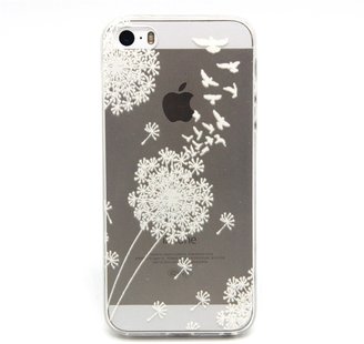 Qissy® TPU Art Designed Feather Pattern Silicone Case Back Cover Skin Protector for iPhone /S(4.7inch)