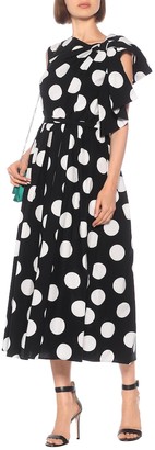 Carolina Herrera Polka-dot stretch-cotton dress