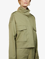 Thumbnail for your product : The Range Structured Military boxy-fit stretch-cotton jacket