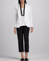 Thumbnail for your product : Eileen Fisher Open Slub Cardigan, Long Jersey Tank & Slim Twill Ankle Pants