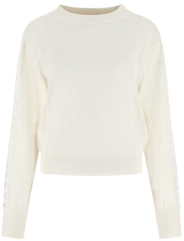 See by Chloe Side-Lace Ribbed Knit Jumper - ShopStyle Sweaters