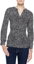 Thumbnail for your product : Joie Peterson B Heart-Print Silk Top