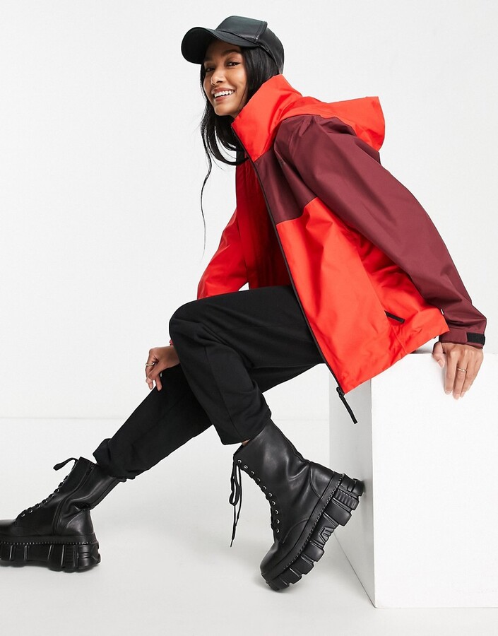 adidas Terrex panelled hell jacket in red - ShopStyle