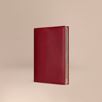 Burberry Grainy Leather A4 Notebook, Red