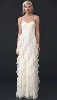 Thumbnail for your product : Badgley Mischka Iridescent Strapless Ruffle Gown