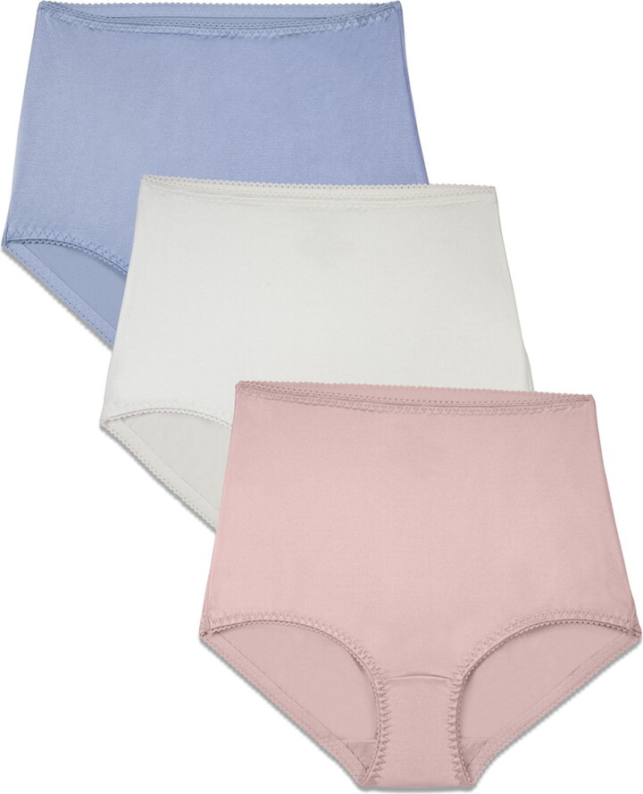Vanity Fair Radiant Women’s Undershapers Brief Underwear – High Waist, Light Control Shaping, 3-Pack, Sizes S-5XL