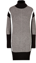Thumbnail for your product : Faith Connexion Colorblock Knit Dress in Grey/Black/White Gr. S