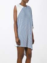 Thumbnail for your product : MM6 MAISON MARGIELA striped one shoulder dress