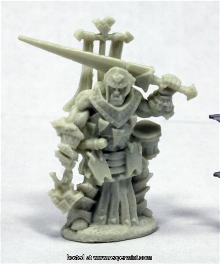 Reaper Miniatures 25mm Scale Oloch, Iconic Warpriest, Bobby Jackson - Pathfinder Bones