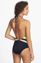 Thumbnail for your product : Ted Baker 'Loop' Stripe Plunge One-Piece Swimsuit