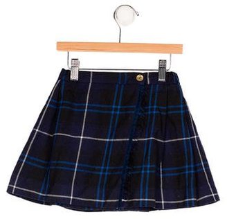 Oscar de la Renta Girls' Wool Plaid Skirt